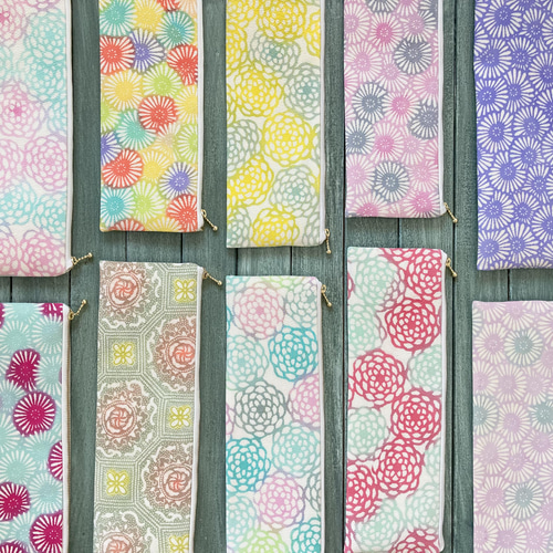 受注再販】正絹型染め舞扇子入れ（2本用）okonomi その他ケース