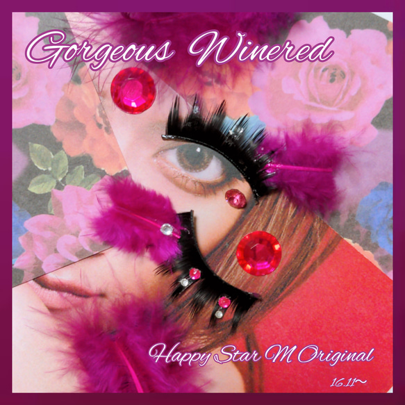 ❤★Gorgeous Winered★partyまつげ ゴージャス　ワインレッド★配送無料●即購入不可 3枚目の画像