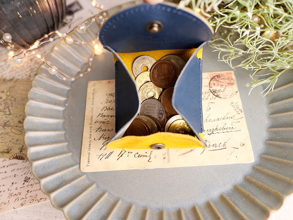 ｷｭｲｰﾙﾃﾞｿﾝ 小ぶりで使いやすいBOXタイプの小銭入れ　付属に栃木レザー使用《ピンク》 3枚目の画像