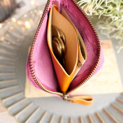 ｷｭｲｰﾙﾃﾞｿﾝ スリムでシンプルなコンパクト財布　付属に栃木レザー使用《グリーン》 2枚目の画像