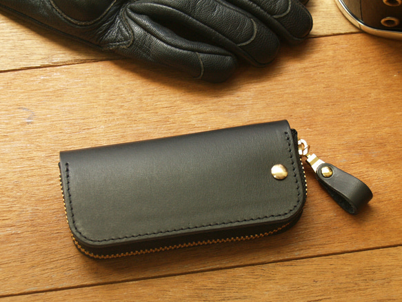 [ weekenlife ] - Leather Key Case - Gentle Black 7枚目の画像