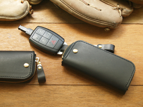 [ weekenlife ] - Leather Key Case - Gentle Black 6枚目の画像