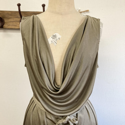 促銷價★前後2way❤️ 垂墜緞帶緞面派對禮服（無尺碼L） 第2張的照片