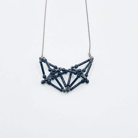 3D Heart(small)NECKLACE【Black】 3枚目の画像