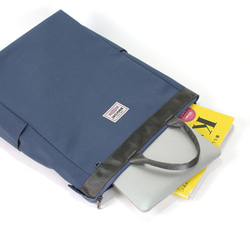 BAGCOM･[好用系列] 隨心好用手提後背包(14'' Laptop OK)-藍灰 ★100448-32 第5張的照片