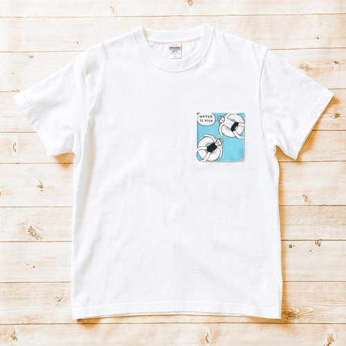 半袖ポケット付Tシャツ『ウォーターイズナイス』メンズ