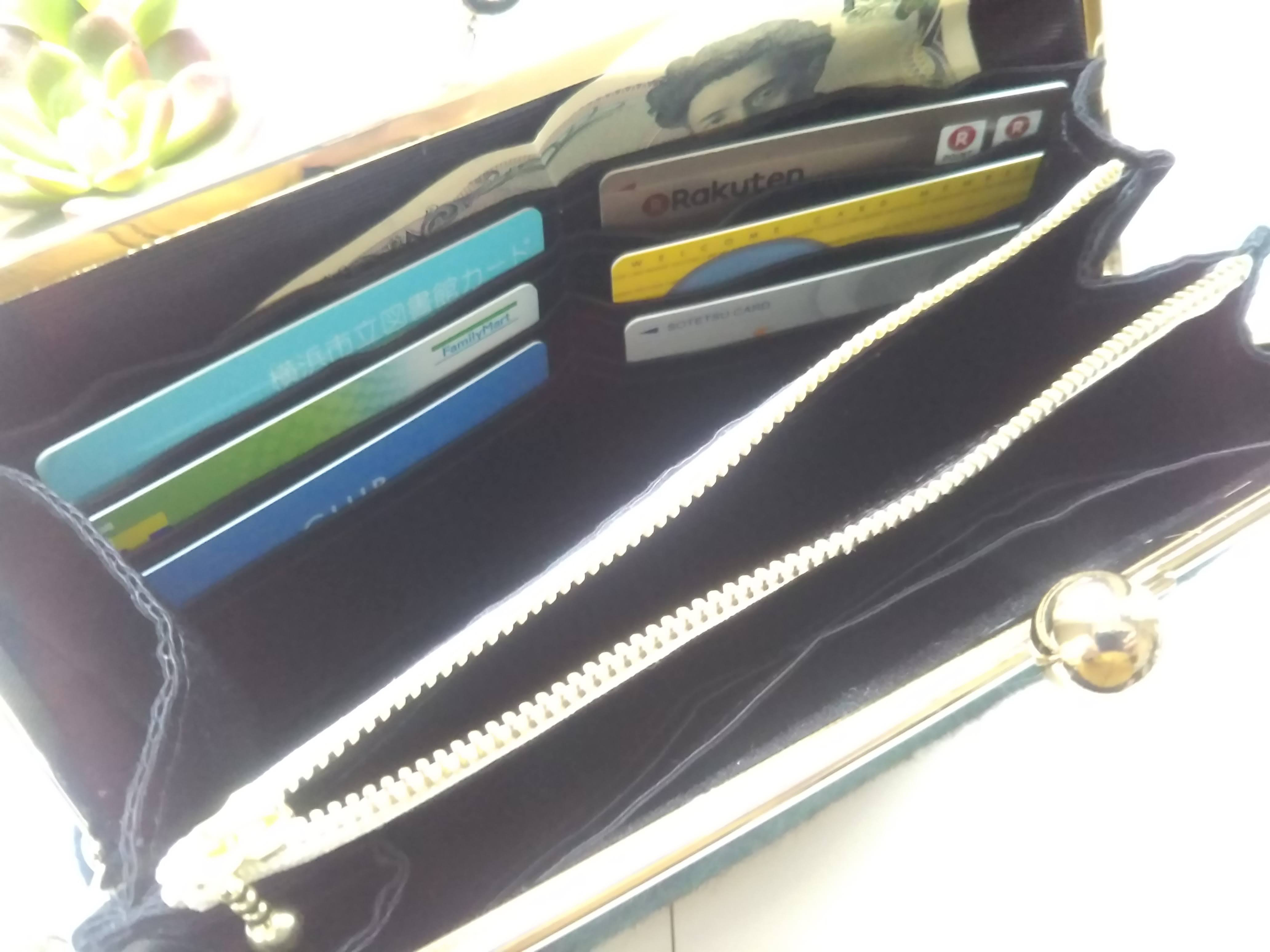 大容量のがま口長財布　モロッカン