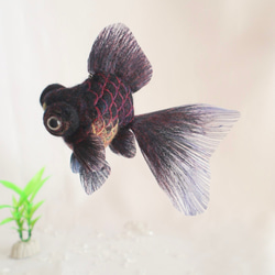 黒い金魚-黒出目金- 立体・オブジェ deme＊tyoubi 通販 5983137