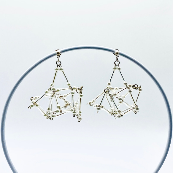 3D PIERCE/EARRING【White】 1枚目の画像