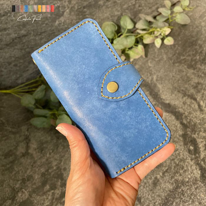 ◆9色◆イタリア／イタリアンレザー本革手帳型スマホケース[多機種対応]iPhone17