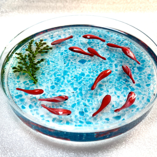 水鏡様お取り置き　10/17まで　金魚　レジンヘアゴム　土佐金　煌めく紅葉 水鏡様お取り置き 10/17まで 金魚 レジンヘアゴム 土佐金 煌めく