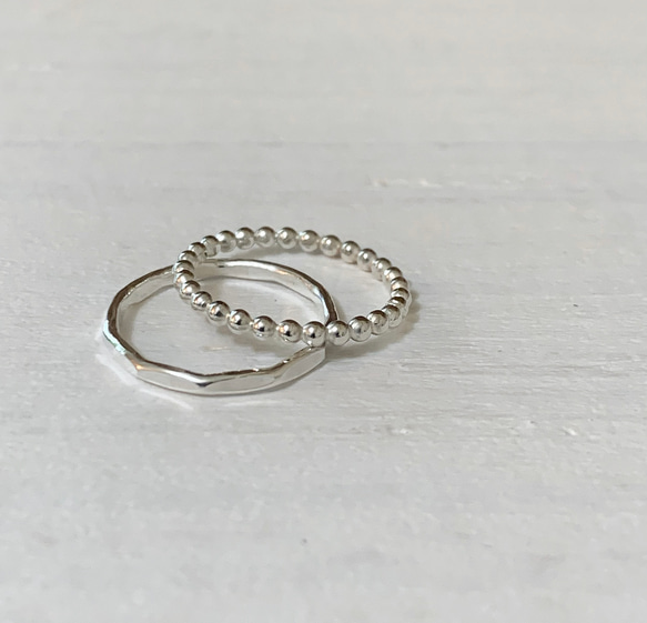 Silver dot Stacking ring 4枚目の画像