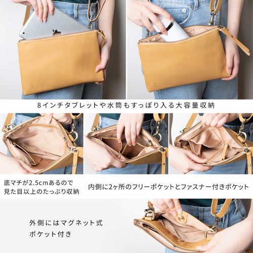 本革 編み込み クラッチバッグ 高見え ゴールド ショルダー 斜めがけ 大容量 シーンに合わせて使い分けできる3Wayバッグ】 ショルダー 本革
