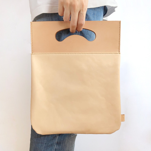 ヌメ革丨クラッチバッグ【conicori/こにこり】荷物が増えると