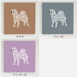 柴犬のパネル M-705【10色】/白　ファブリックパネル 9枚目の画像
