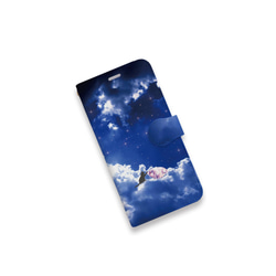 雲の上の宝石と猫　手帳型ケース/スマホケース/多機種対応/iPhone/Xperia/Galaxy/AQUOS 3枚目の画像