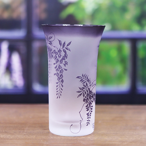 被せグラス 藤 一口ビール・冷酒グラス グラス 虹色がらす工房 通販