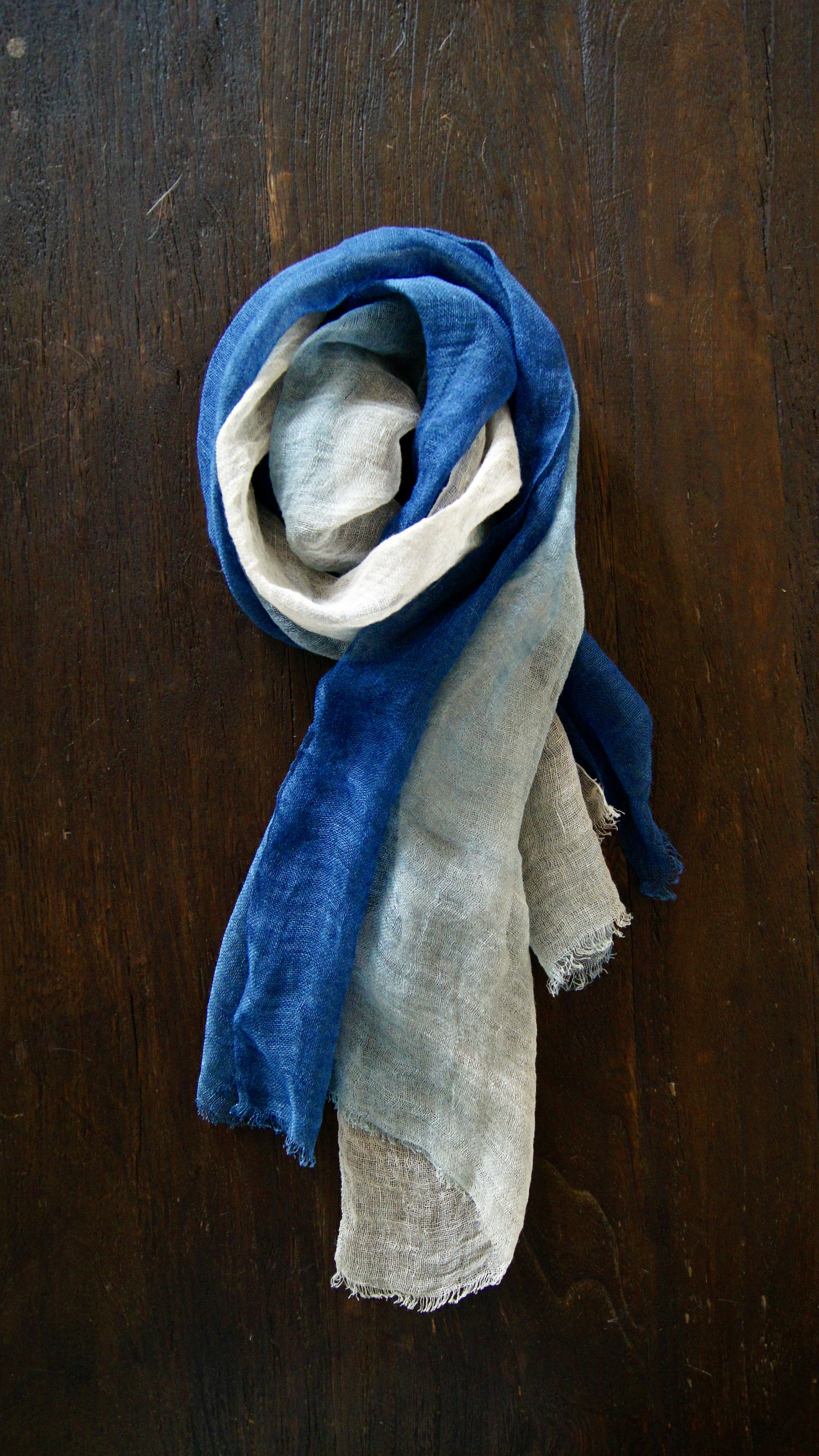 リネン グラデーションストール