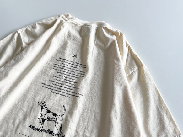 ヴィンテージライク オーバーシルエット半袖Tシャツ / sheep dog / エクリュ 4枚目の画像