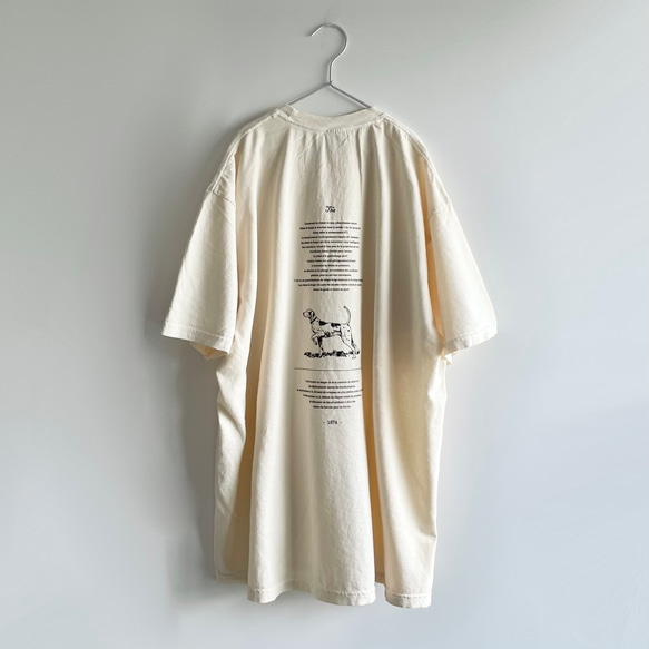 ヴィンテージライク オーバーシルエット半袖Tシャツ / sheep dog / エクリュ 2枚目の画像