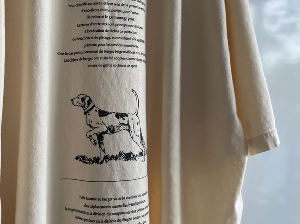 ヴィンテージライク オーバーシルエット半袖Tシャツ / sheep dog / エクリュ 3枚目の画像