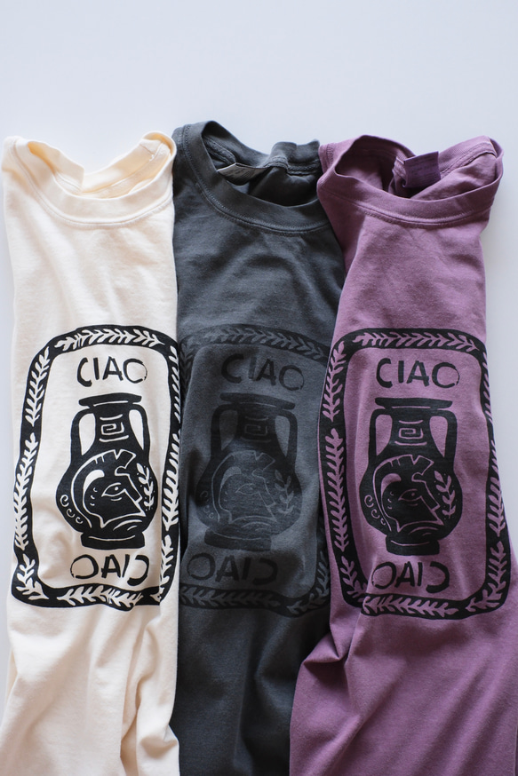 ヴィンテージライク オーバーシルエット半袖Tシャツ / CIAO / ラズベリー 4枚目の画像