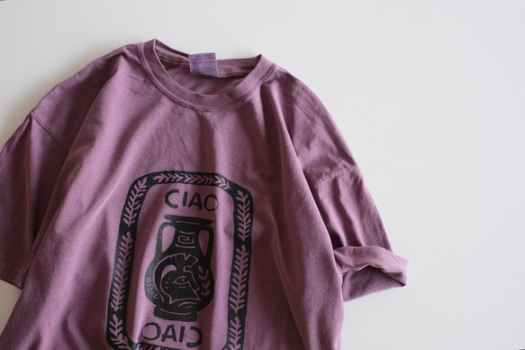 ヴィンテージライク オーバーシルエット半袖Tシャツ / CIAO / ラズベリー 2枚目の画像