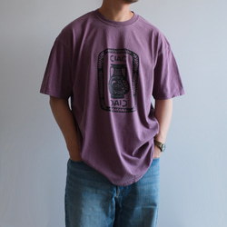 ヴィンテージライク オーバーシルエット半袖Tシャツ / CIAO / ラズベリー 1枚目の画像
