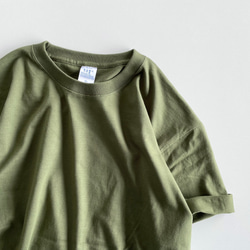 オーバーシルエット半袖Tシャツ / Baum バウム / カーキグリーン 2枚目の画像