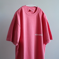 ヴィンテージライク オーバーシルエット半袖Tシャツ / hornlihutte / コーラルピンク 1枚目の画像