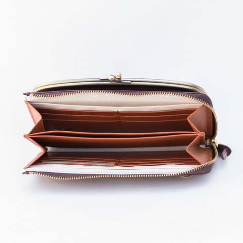 がま口お財布ショルダー ブラウン 長財布 レディース 母の日 がま口お財布ショルダー ブラウン 長財布 レディース 母の日