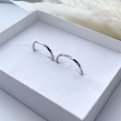 『愛を奏でるマリッジリング』ペアリング 結婚指輪 1ｍｍ 華奢 ステンレス マリッジリング セカンドリング 重ね付け 8枚目の画像