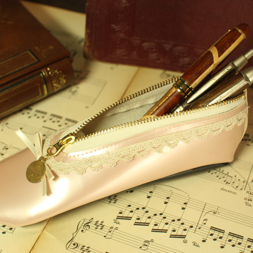 新色！目を惹くバレエシューズ メガネポーチ ペンケース ポーチ