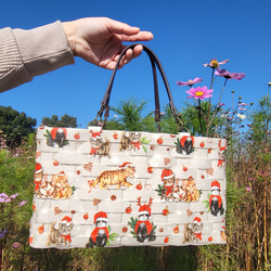 【受注制作】底鋲つき ハンドバッグ ショルダーバッグ バッグ カバン かごバッグ 5枚目の画像