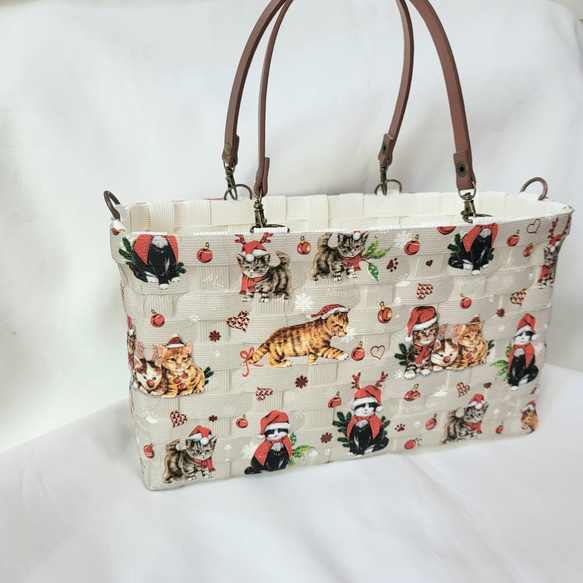 【受注制作】底鋲つき ハンドバッグ ショルダーバッグ バッグ カバン かごバッグ 3枚目の画像