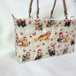 【受注制作】底鋲つき ハンドバッグ ショルダーバッグ バッグ カバン かごバッグ 4枚目の画像