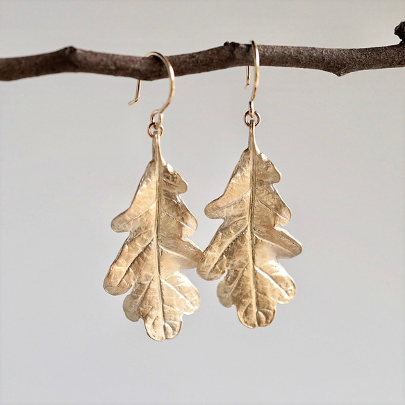 Oak leaf earrings [EP053SV] 6枚目の画像