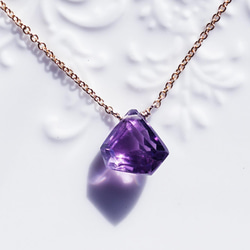 深色紫水晶粗面切割項鍊 ~Amalia 第15張的照片