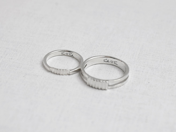 夫妻的日常 | 情侶對戒 925純銀 刻字戒指 手工銀飾 情人節禮物 第4張的照片