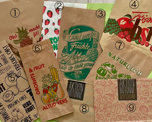 業務用 海外マルシェ袋 フルーツ&野菜やさん№3 マスキングテープ de