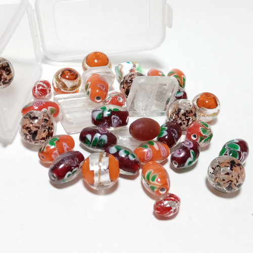 ｹｰｽ入とんぼ玉/昭和ﾚﾄﾛ/ﾓﾘﾓﾘMIXｱｳﾄﾚｯﾄ/福袋/ｱｿｰﾄｾｯﾄ/p610-02