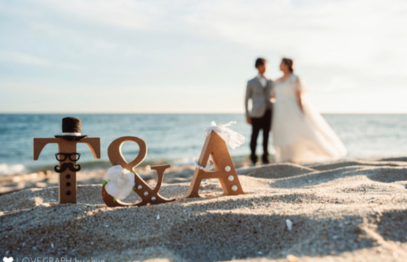 ハッピーウエディング❤︎ イニシャルオブジェでお出迎え ウェルカム