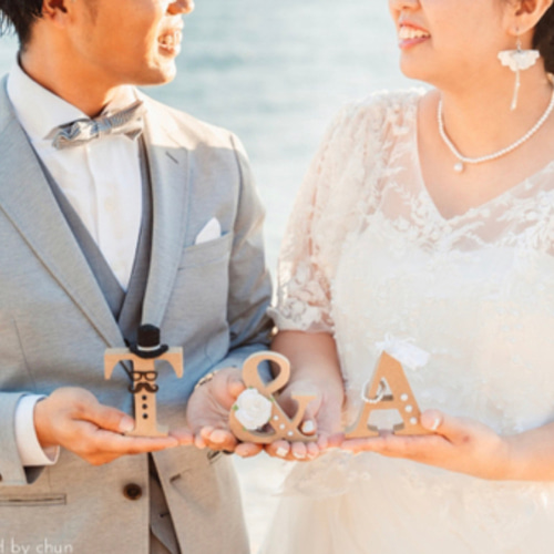 ハッピーウエディング❤︎ イニシャルオブジェでお出迎え ウェルカム