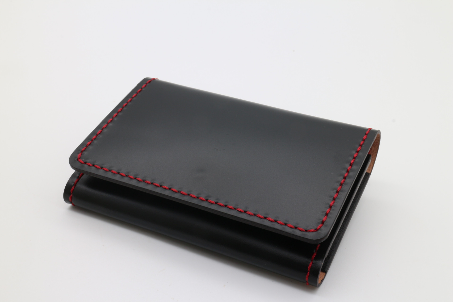 レザーカードケース　（名刺入れ）新喜皮革社製　コードバン×栃木レザー