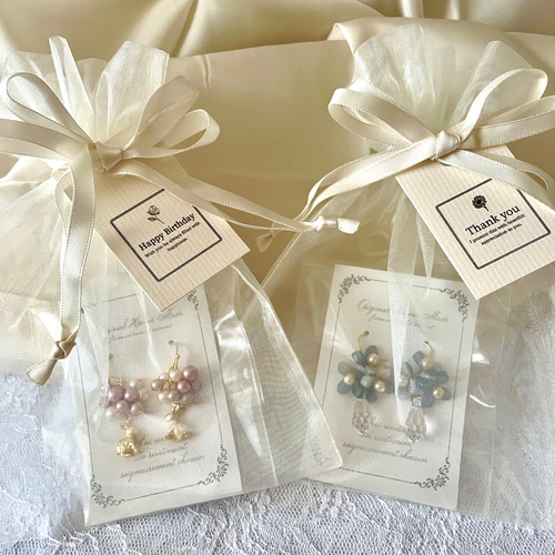 うさぎ&誕生石カラーリングネックレス(ライトゴールドver.) ネックレス