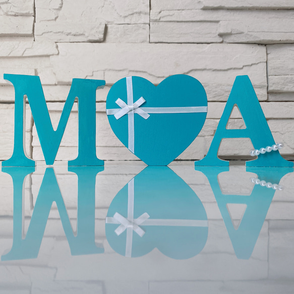 数量限定！サムシングブルー イニシャルオブジェ ウェルカムボード