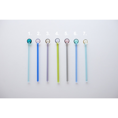 summer spoon ガラスのカラフルなスプーン／ マドラー カトラリー