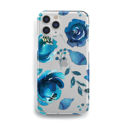 Blue Flower　クリアケース　iPhoneケース　スマホケース 1枚目の画像