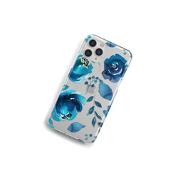 Blue Flower　クリアケース　iPhoneケース　スマホケース 5枚目の画像