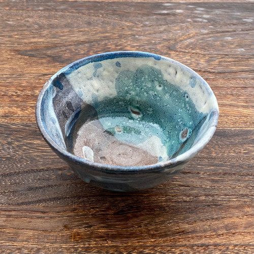 藁灰釉とコバルトの割高台茶碗 茶碗・めし碗 AIKO SANOGAWAYA 通販